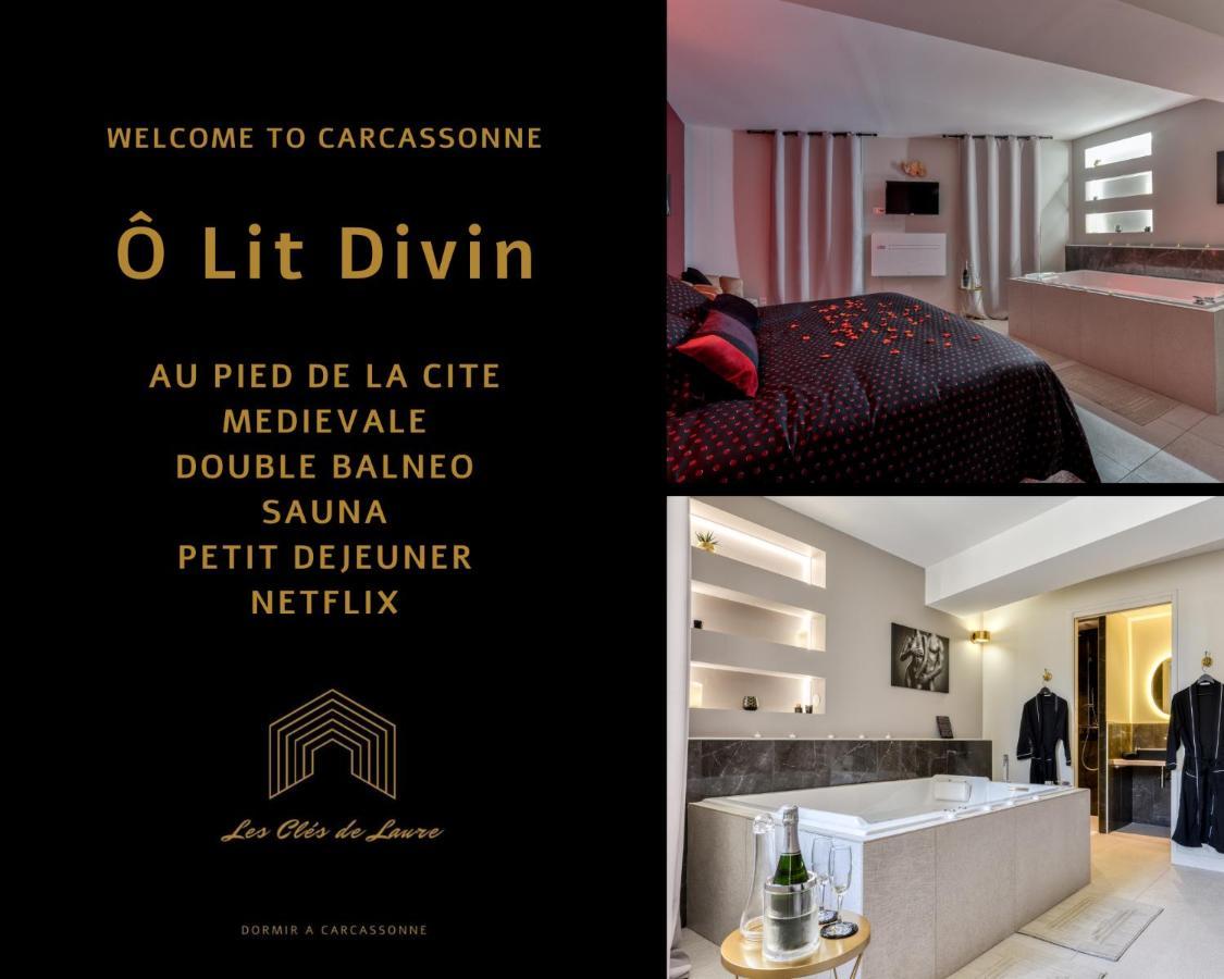 Les Gites De Laure - O Lit Divin, Instant De Volupte, Balneo Sauna, Climatisation, Netflix, 160M De La Cite Medievale Carcassonne Exteriör bild